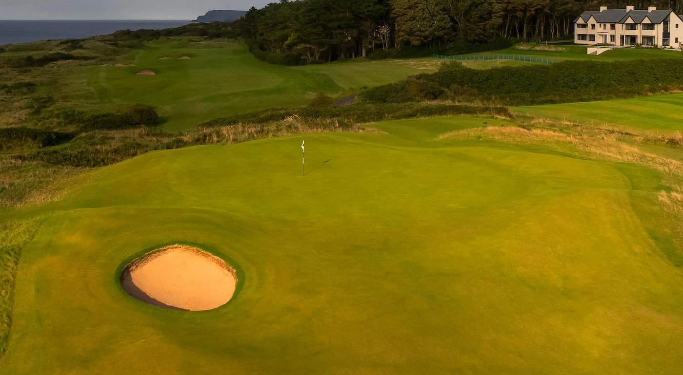 Royal Portrush Golf Club — the bunkered green on the Valley Links