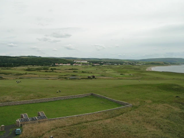 Turnberry Ailsa Course — the links stretching to the resort, seen from the lighthouse